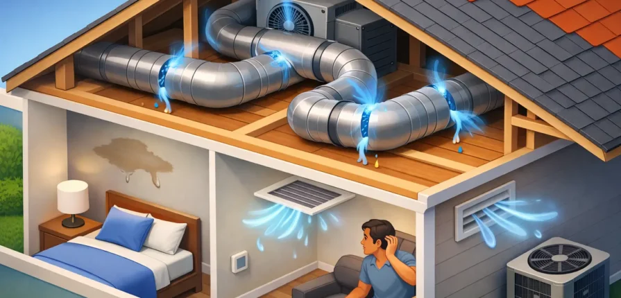 9 Signs of Leaking HVAC Ducts in Your Home